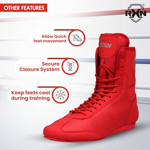 Image of RXN Boxing Shoes (Red, Numeric 7)