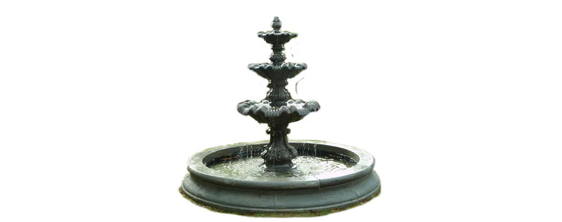 3 TIER WINDSOR FOUNTAIN, MEDIUM CAMBRIDGE POOL SURROUND STONE GARDEN FEATURE