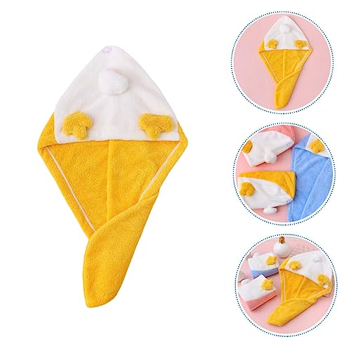 Luxshiny 2 Peças Chapéu De Lã Coral Para Cabelos Secos Toalhas De Microfibra Toalha De Microfibra Ch