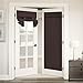 Flamingo P Tricia Window Door Curtains, Classic Brown Blackout Curtain Rod Pocket, Single Panel, 26 x 68 Inches