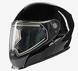 Ski-Doo Oxygen Flow Helmet, Black/Matte Black/White, Adult, XS-3X, M-Forge Composite, DOT Certified, Snowmobile (Black, Medium)