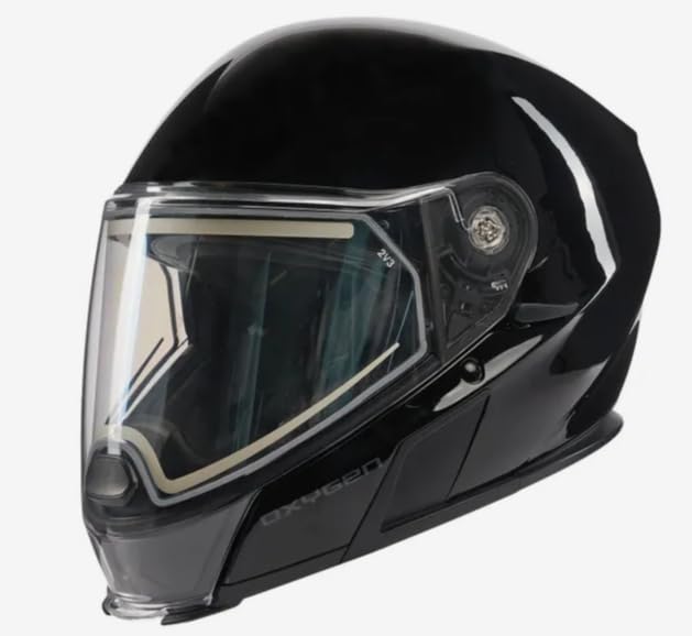 Ski-Doo Oxygen Flow Helmet, Black/Matte Black/White, Adult, XS-3X, M-Forge Composite, DOT Certified, Snowmobile