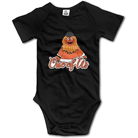 Pengshiliu Bodysuit The Gritty Mascot Infant Black Climbing Short-Sleeve Onesie Jumpsuit Romper, 0-6 Months Cover