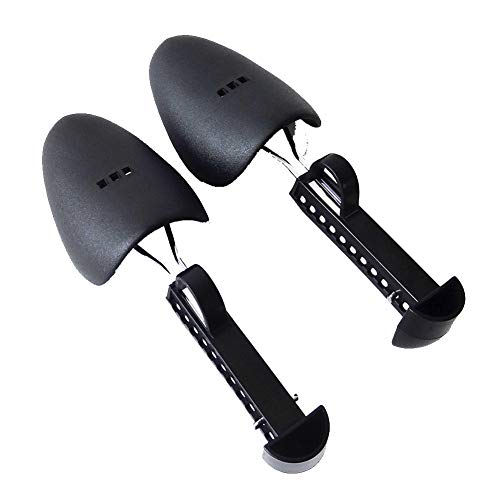 JIHUOO Men's Black Plastic Shoe Tree Adjustable Shoe Stretcher Shaper Boot Holder Shoe Support