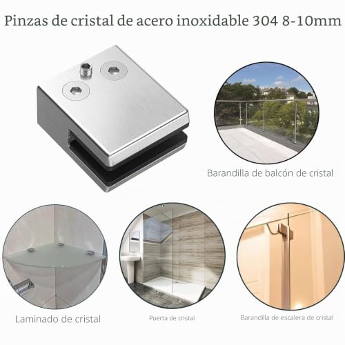 Abrazaderas de cristal de acero inoxidable 304 para barandillas elegantes 3