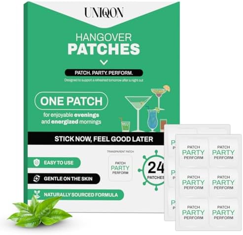 Recovery Patches 24 Pack, 100% Natural Ingredients Party Recovery...