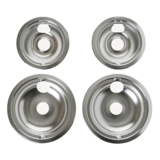 GE GE68C Genuine OEM 6" and 8" Drip Pan Kit (Chrome) for GE Electric Range or Stoves