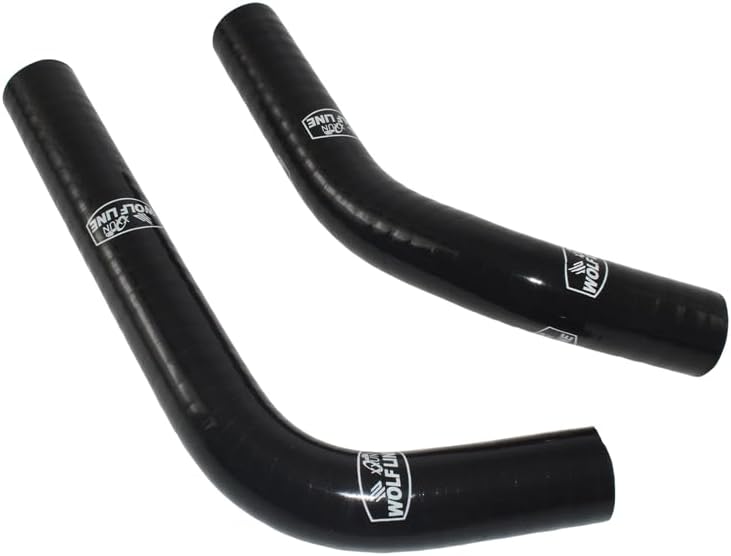 2pcs Radiator Hoses Water Coolant Tube Silicone Pipes For Yamaha YZF R3 R25 MT-03 MT03 MT-25 MT25 2015-2024 (Black)