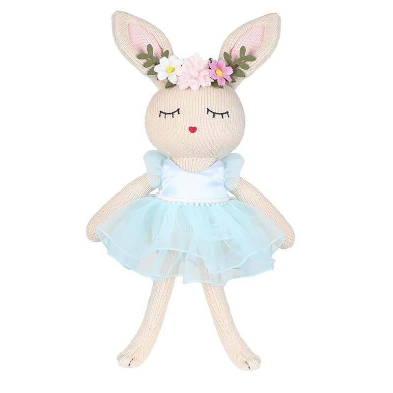 Image of JUSTQUNSEEN Ballerina Doll Easter Stuffed Animal Bunny Plush Animal Doll, Plush Rabbit Toy Bunnys Stuffed Animals for Girls Easter Animals on Party Birthday Christmas