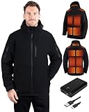 Vantacent89 Heated Jacket for Men with Rechargeable Pack Included, Winter Outdoor Windproof Soft Shell Heating Jackets Coat