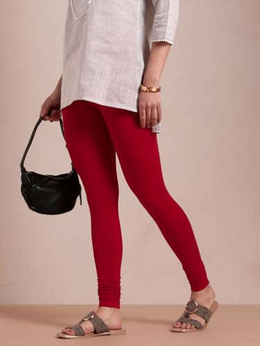 Image of TWIN BIRDS Tailored Cut and Classic Fit Super Stretchable Elastane Fabric Churidar Leggings for Women