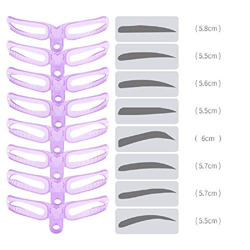 8 PCS Eyebrow Stencils,Brow stencil,Eyebrow Mold,Eyebrow Assistant tool,Eyebrows Grooming Stencil Kit,Shaping Templates,Eyebrow Stencils Reusable,DIY Makeup Tools