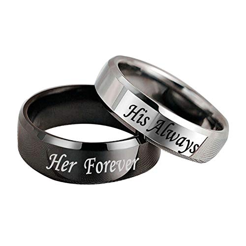 Bague couple cadeau saint valentin alliance anniversaire originale en acier