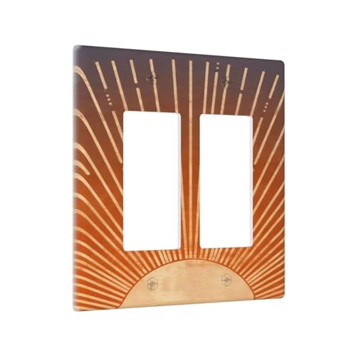 Placa frontal GFCI de 2 bandas y cubiertas decorativas para interruptores boho 3