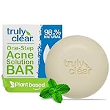 Truly Clear Acne Bar - Your Plant-Base One-Step Solution for Acne, Zits, Alcohol-Free Face & Body Cleanser, Non-Drying Acne Soap for Face, Chest, Butt & Back, Hyaluronic Acid-Infused Body & Face Wash