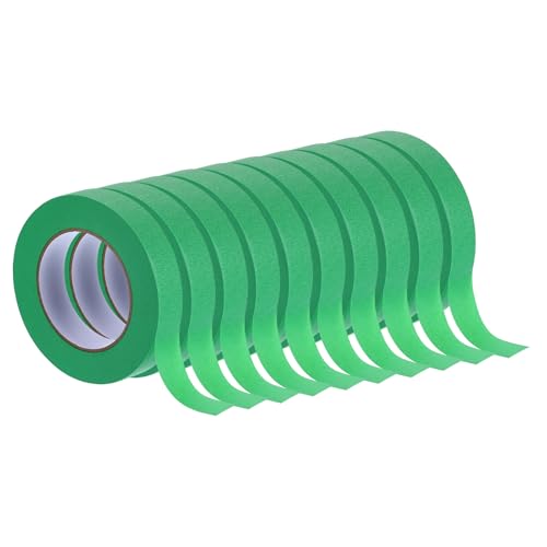Image of Masking Tape Green Painters Tape Paper Tape [for Crafts DIY Walls Painting Packing Automotive Home Decoration Teaching]- 1 Inch x 60 Yards /12 Rolls