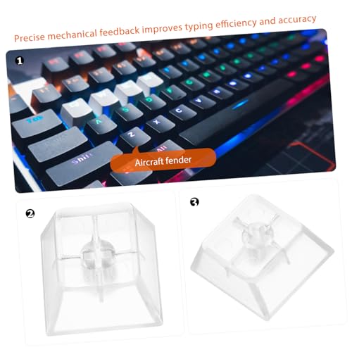 Teclas transparentes Tofficu de ABS para teclado mecánico retroiluminado, pack de 20 5