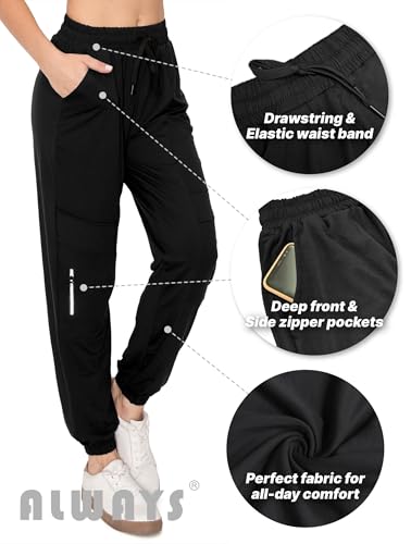 ALWAYS Women's Zipper Jogger Track Pants - Premium Soft Stretch Sweatpants 1766 3XL - image 5