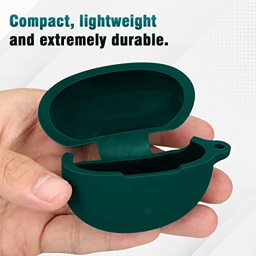 Image of KACA Protective Shockproof Silicone Cover Case with Buckle Compatible with Huawei Freebuds 4i (Green)