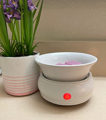 Hosley White Ceramic Electric Fragrance Candle Wax Warmer. Ideal For Spa And Aromatherapy. Use Brand Wax Melts Cubes Essential Oils And Fragrance Oils #TOP1