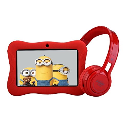 Contixo 7" Educational Learning Kids Tablet & Kid Safe 85dB Bluetooth Over The