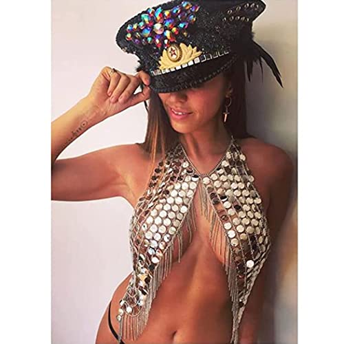 Sexy Body Chain Sequins Bra Chains Bikini Tassel Waist Chain4