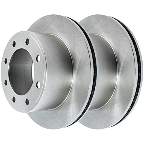 AutoShack R64143PR Rear Brake Rotors Pair of 2 Driver and Passenger Side Replacement for 2005-2008 2009 2010 2011 2012 Ford F-250 Super Duty F-350 Super Duty 5.4L 6.0L 6.2L 6.4L 6.7L 6.8L V8 4WD RWD