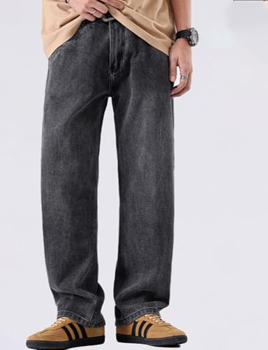 Kinghua Baggy Jeans for Men Spring Summer Casual Straight Leg Loose Fit Vintage Streetwear Trousers Denim Pants with Pockets4