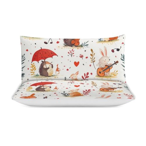 Juego de ropa de cama de microfibra con 2 fundas de almohada de 3 piezas para niños 4
