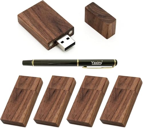 Yaxiny 5-pak prostokątny orzech włoski drewno 2.0/3.0 pamięć USB dysk USB pamięć z drewnem (3.0/32 GB)