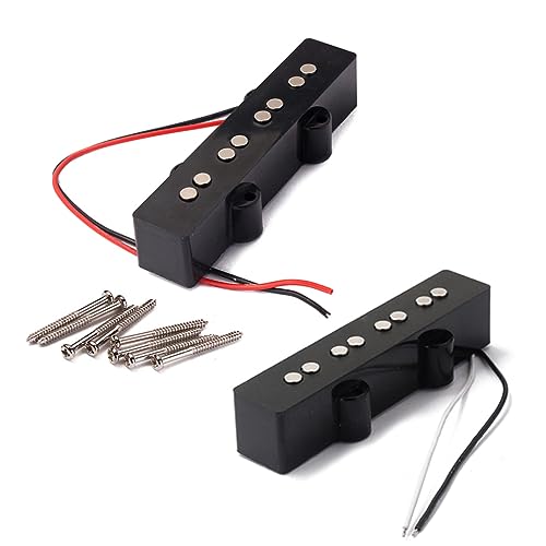 Hemoton String Electric Bass Open Style Pickups Set Para Jazz Jb Bass Guitar Incluye Puente y Mástil...