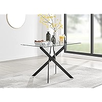 Furniturebox UK Leonardo Clear Glass And Chrome Metal Modern/Stylish - View #3