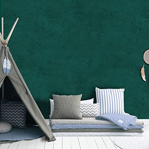 Wadile Peel And Stick Wallpaper 15.9In X 78.7In, Dark Green Concrete Contact Paper For Cabinets/Countertops Waterproof, Wall Paper For Bedroom, Stick On Wallpaper Textured Self Adhesive #TOP1