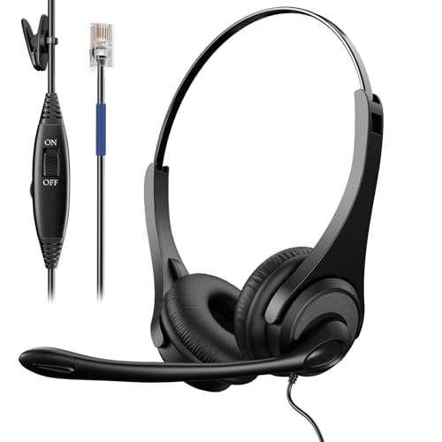 Casque filaire RJ9 Voistek avec micro antibruit pour téléphone Cisco