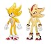 JAKKS Pacific Sonic The Hedgehog Light Up Super Sonic & Super Shadow Action Figure Set