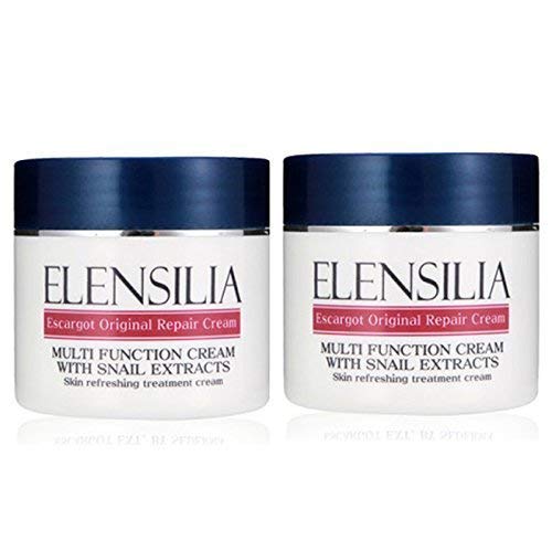Elensilia Escargot Snail Original Repair Cream 1.7 fl.oz Face Moisturizer with Snail Extracts 50g, All in One Recovery Korean Beauty Skincare Cream. Made in Korea (2Pack) Elensilia Escargot Snail Original Repair Cream 1.7 fl.oz Face Moisturizer with Snail Extracts 50g, All in One Recovery Korean Beauty Skincare Cream. Made in Korea (2Pack)