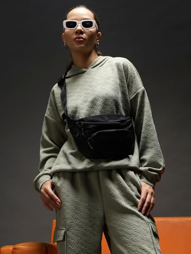 Image of GRECIILOOKS Co-ord Set for Women Stylish | Warm Hooded Hoodie & Pant Set | Winter Wear Womens Dress | Casual Travel & Loungewear Outfit | Oversized Loose Fit Winter Hoodie set