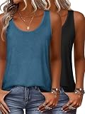 Zeagoo 2 Pack Womens Tank Tops Workout Tees Summer...