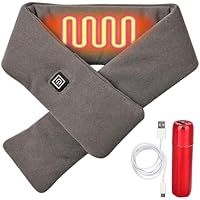 Bufanda calefactable: bufanda calentada USB con batería externa