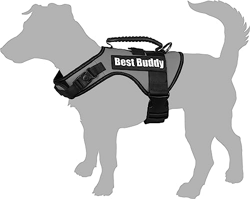 Flamingo Dog Harness Uranus Jungle camouflage M 32-48cm 60-80cm 21cm 38mm, Khaki - Image 2