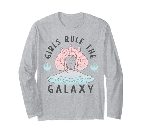 T-shirt Star Wars fille à manches longues en coton imprimé Padme Amidala