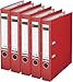 Produktbild Leitz 1015-50-25 Ordner A4 Vollplastik, 52cm Rücken (rot, 5 Stück)