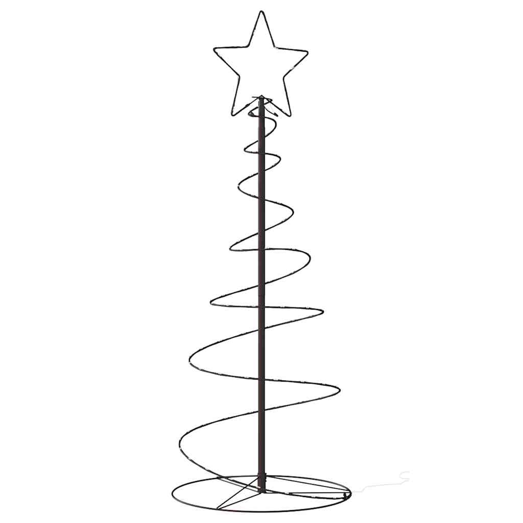 LED Weihnachtsbaum 80 LEDs Warmweiß Metall 120 cm mit 8 Lichtmodi für Innen Außen Garten Terrasse Balkon Weihnachtsbeleuchtung Lichterkette Stern Deko Advent