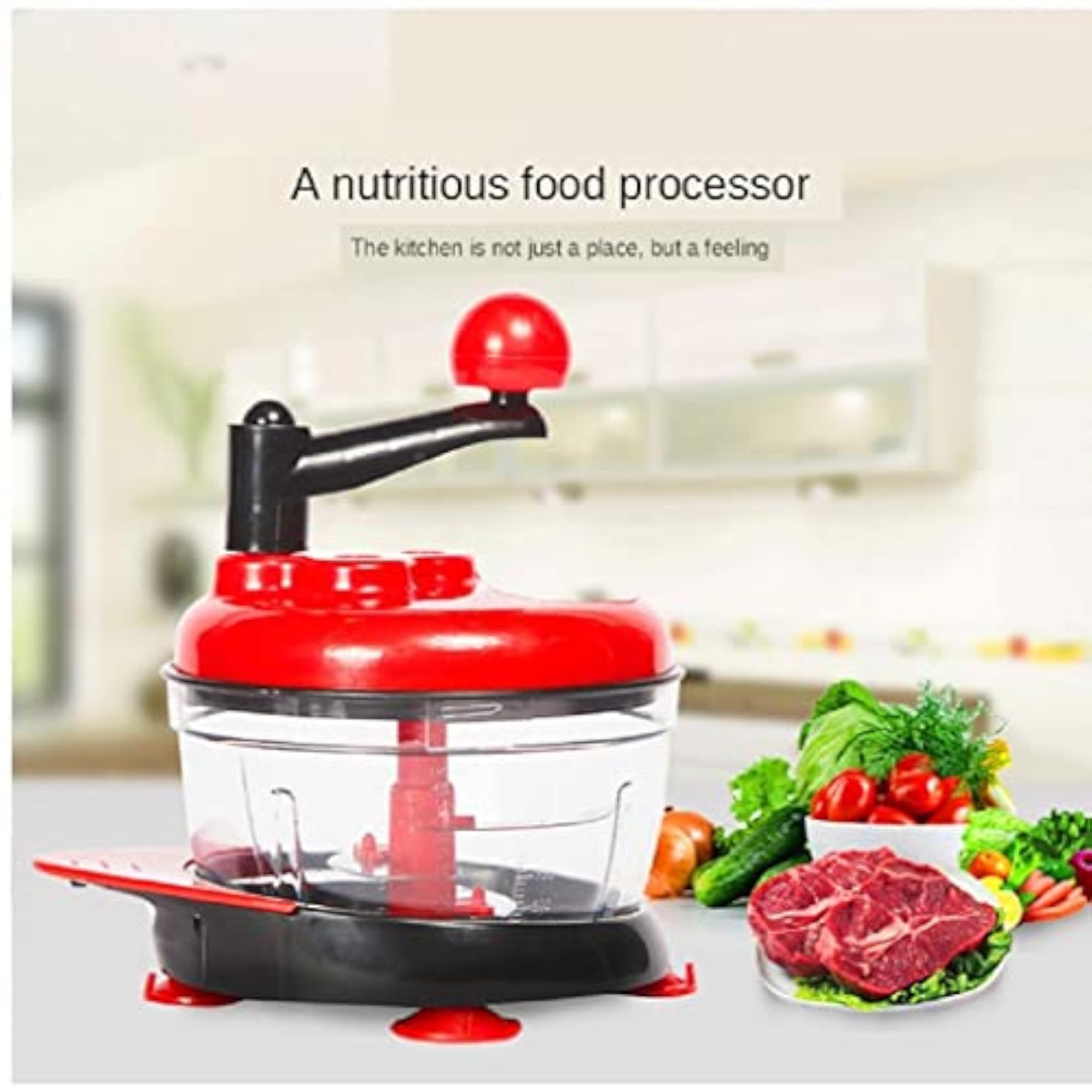 Red Multifunctional Household Meat Grinder and Cutter