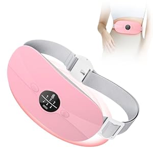 Almohadilla térmica menstrual,Cinturón de Calentamiento Eléctrico USB para el Vientre,3 Niveles de Calor y 3 Modos de Masaje,Soporte de Espalda Calentado para Alivio Dolor Menstrual (Rose)