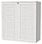 KINYING Outdoor Storage Cabinet Waterproof, Resin 60 Gallon Deck Box for Patio Furniture Cushions, Garden Tools, Pool Tools and Kids’ Toys (Off White with 1 Shelving)