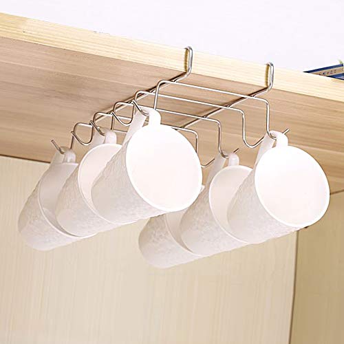 Littlegrasseu Soportes Colgador de Tazas Vasos Portavasos Almacenamiento Ganchos para Utensilios Lazos Cinturones y Bufanda Colgando de 10 Elemento para Armarios Cover