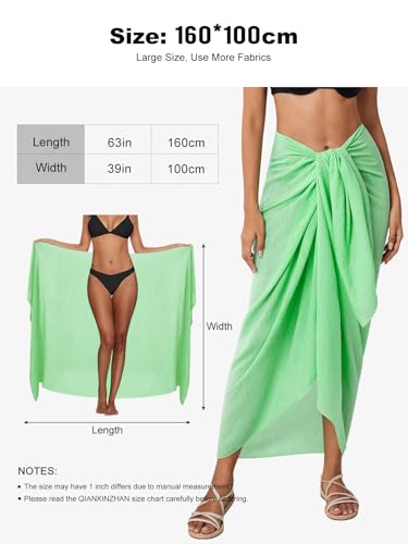Image of QIANXIZHAN Women's Swimsuit Cover Up,Beach Sarong Wrap Bottom Coverup