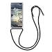 Produktbild kwmobile Necklace Case kompatibel mit Samsung Galaxy S10 Plus / S10+ Hülle - Silikon Cover mit Handykette - Band Handyhülle Transparent Schwarz