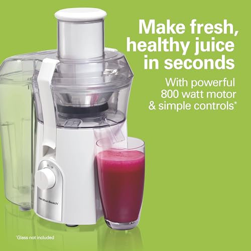 Hamilton Beach Juicer Machine, Big Mouth 3” Feed Chute for Whole Fruits and Vegetables, Easy to Clean, Centrifugal Extractor, Vegetable & Fruit Juicer, BPA Free, 800W Motor, White by Hamilton Beach - Image 2